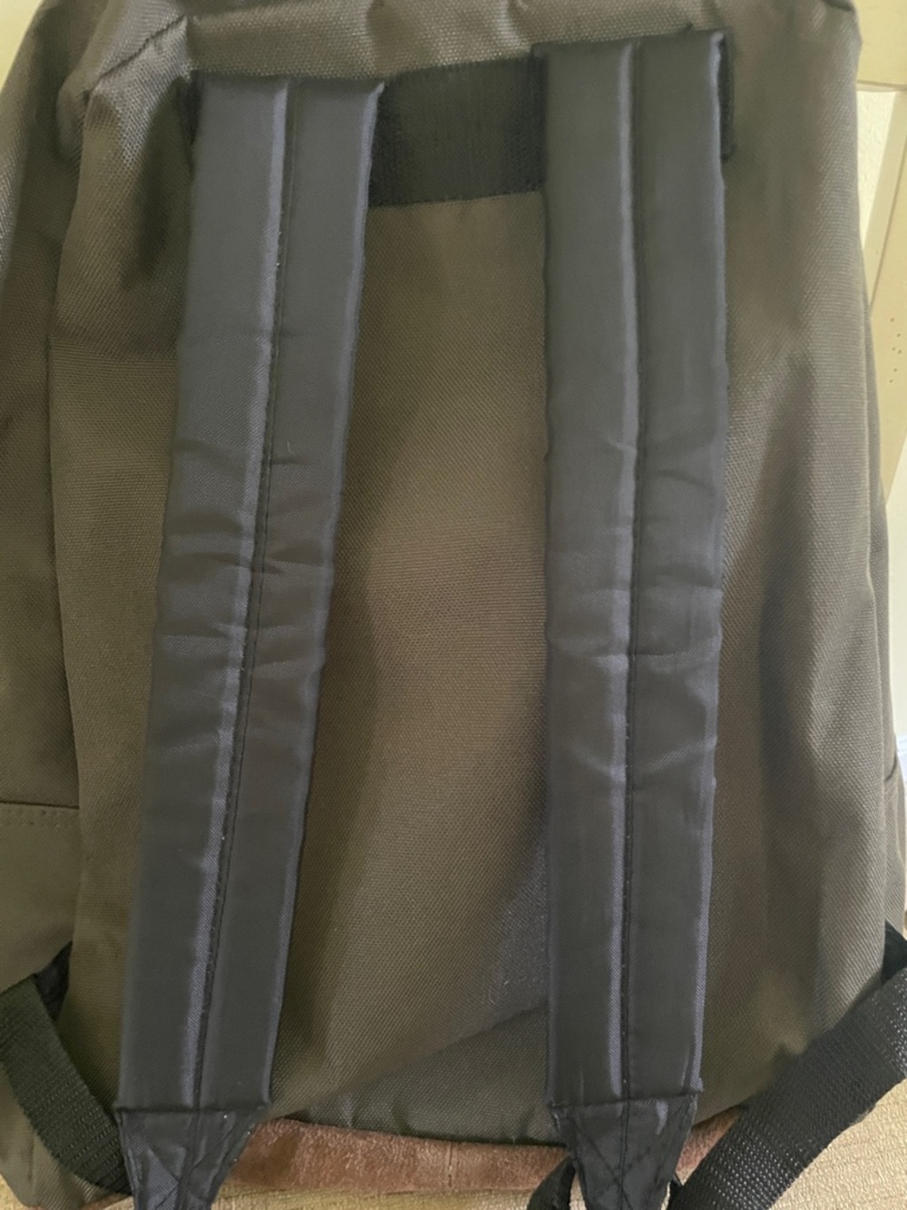 Aspen suede olive green and Brown school unisex Backpack - Picture 16 of 16